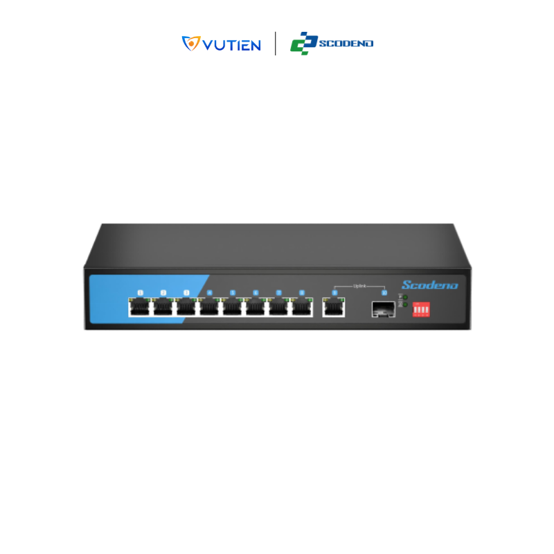 Switch PoE 10 cổng Scodeno S200-10GP-S-AC-VT