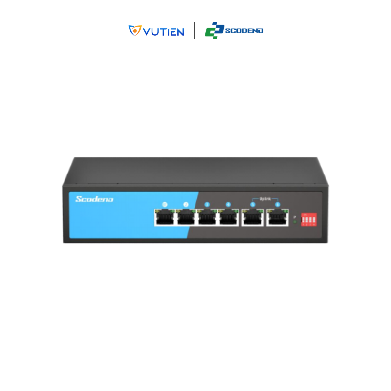 Switch PoE 6 cổng Scodeno S200-6GP-AC-VT