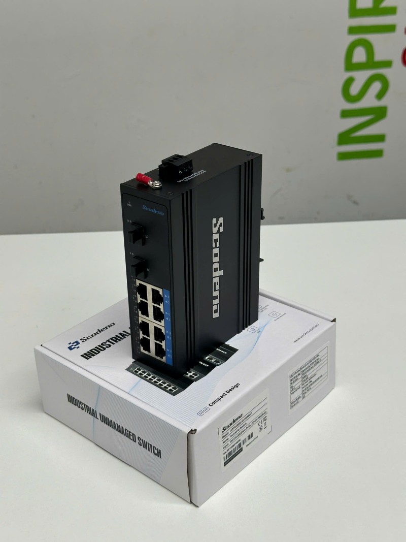 Switch công nghiệp PoE 10 Port Scodeno 45-2GX8GP Switch công nghiệp PoE 10 Port Scodeno 45-2GX8GP