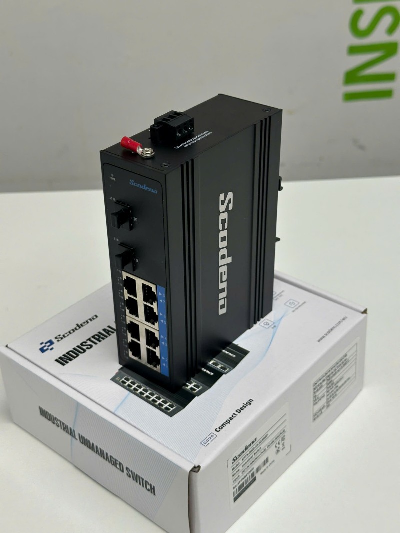 Switch công nghiệp PoE 10 Port Scodeno 45-2GX8GP Switch công nghiệp PoE 10 Port Scodeno 45-2GX8GP