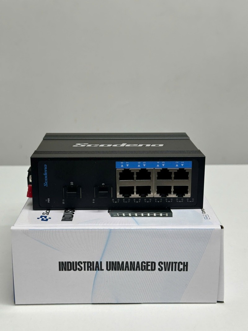Switch công nghiệp PoE 10 Port Scodeno 45-2GX8GP Switch công nghiệp PoE 10 Port Scodeno 45-2GX8GP