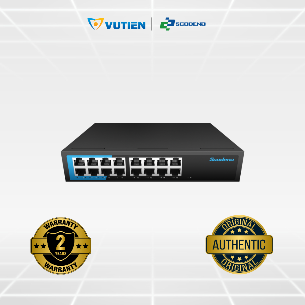 Switch Gigabit Ethernet 16 cổng Scodeno S200-16G-AC-VT