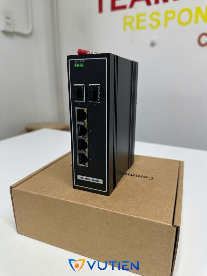 Switch công nghiệp PoE 6 Port Scodeno 45-2GX4GP