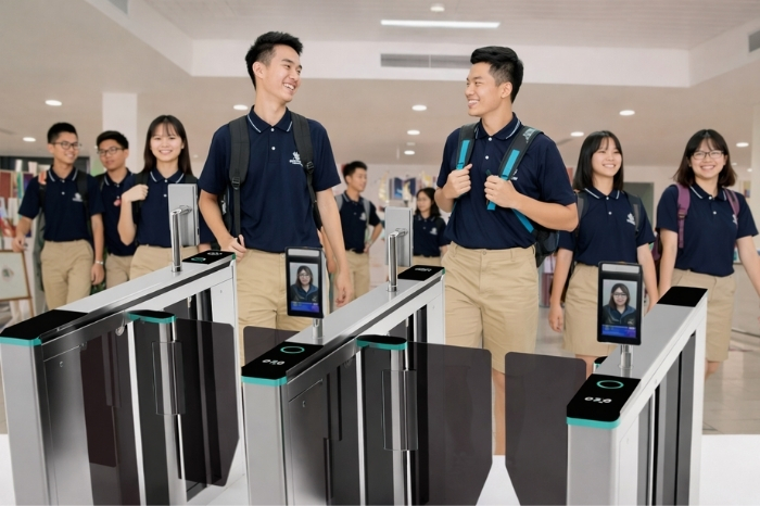 hệ thống kiểm soát ra vào trường học